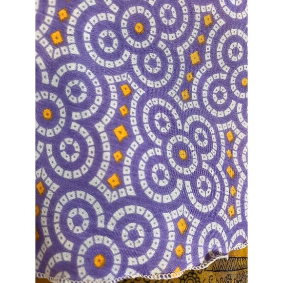 Retro Floral Wrap Midi Skirt L Pink Colorful Boho Hippie Indie Folk Patchwork - Picture 3 of 11